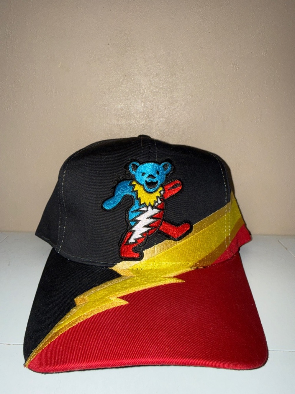 Arizona Grateful Dead Black Red Yellow Lightning Bear Cap
